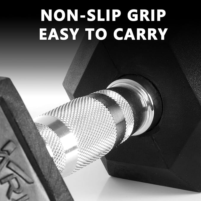 Iron and Rubber Coated Dumbbell Set