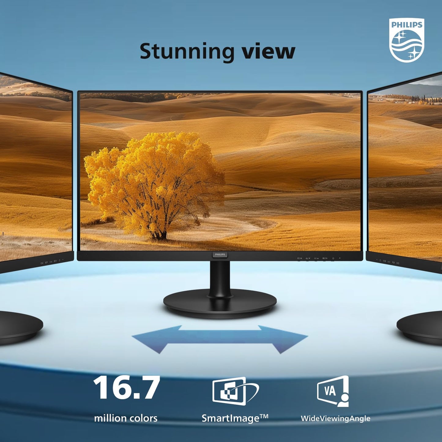 Philips 24 Inch Computer Monitor FHD 100Hz VA VESA Flicker-Free