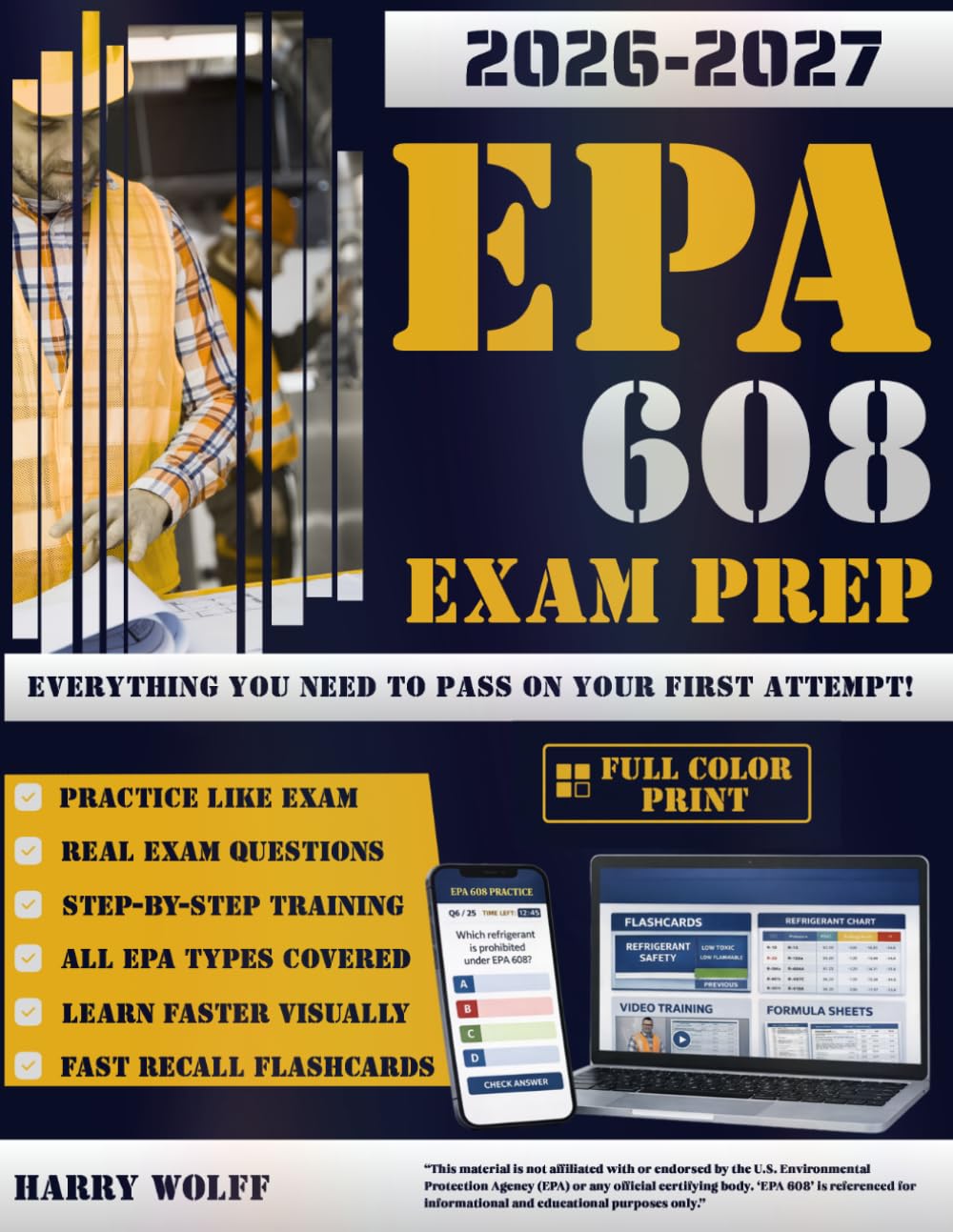 EPA 608 Master Study Guide: Full Exam Prep with Online Simulator- paperback