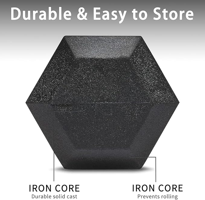 Iron and Rubber Coated Dumbbell Set