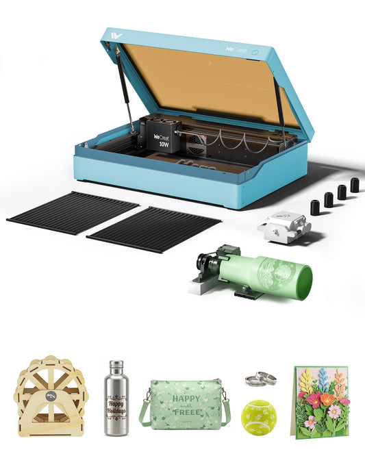 WECREAT Vista 10W Laser Engraving Machine with 9-in 1 Rotary