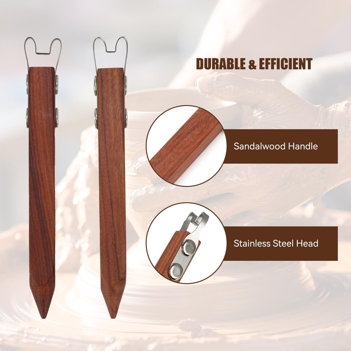 Pottery Trimming Tool for Clay & Ceramics Bottom Foot