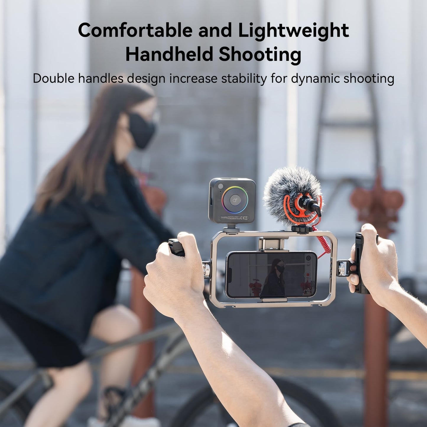 Universal Phone Cage, Smartphone Video Rig Kit with Handles