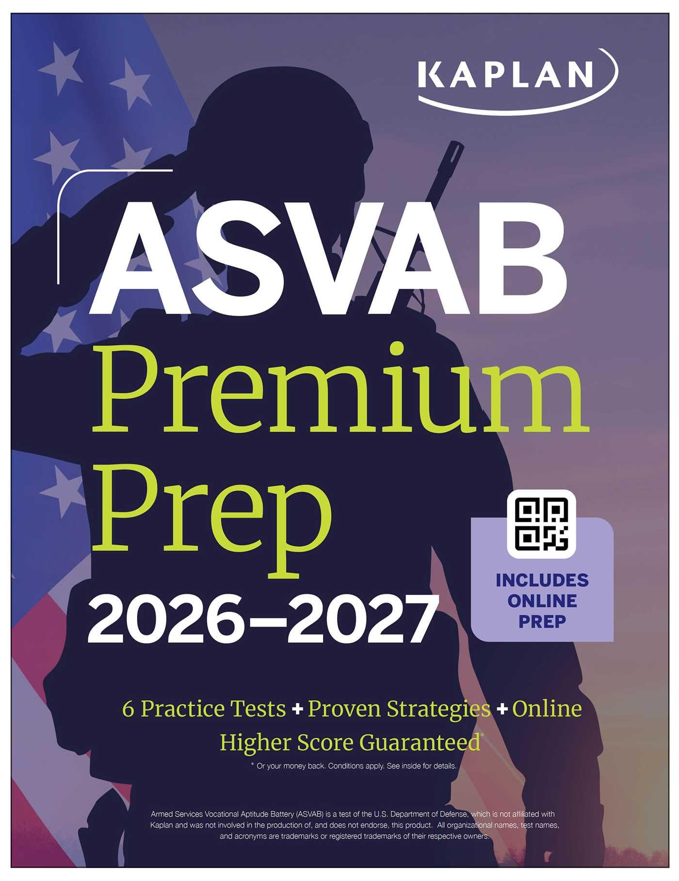 ASVAB Premium Prep 2026-2027: Includes 6 Full Length Practice Tests, 1000+ Practice Questions + In-book tear out Flashcards + Online Access to ... Lessons and Tutorials (Kaplan Test Prep)