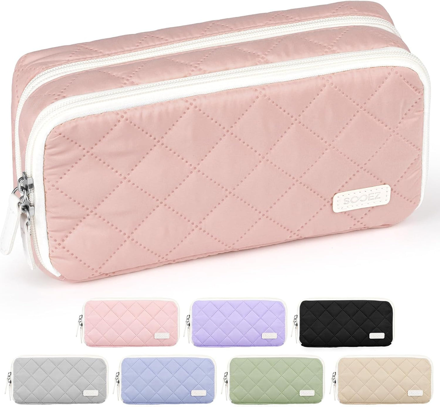 Large Pencil Case Pouch, 8 Compartments