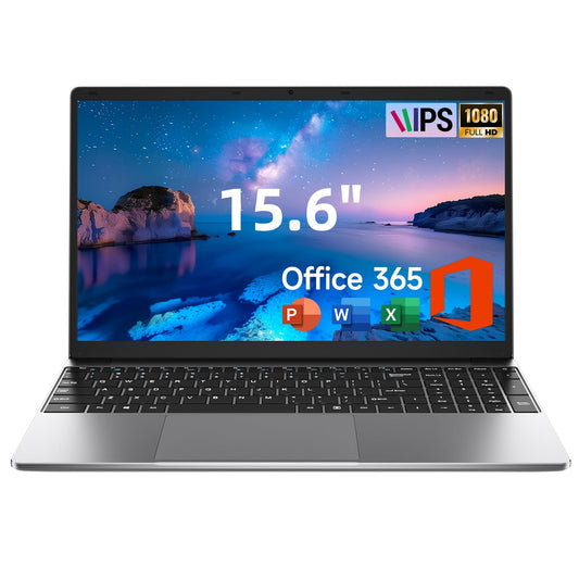 15.6" Laptop, 1-Year Office 365, 4GB RAM 128GB Storage Expandable to 512GB