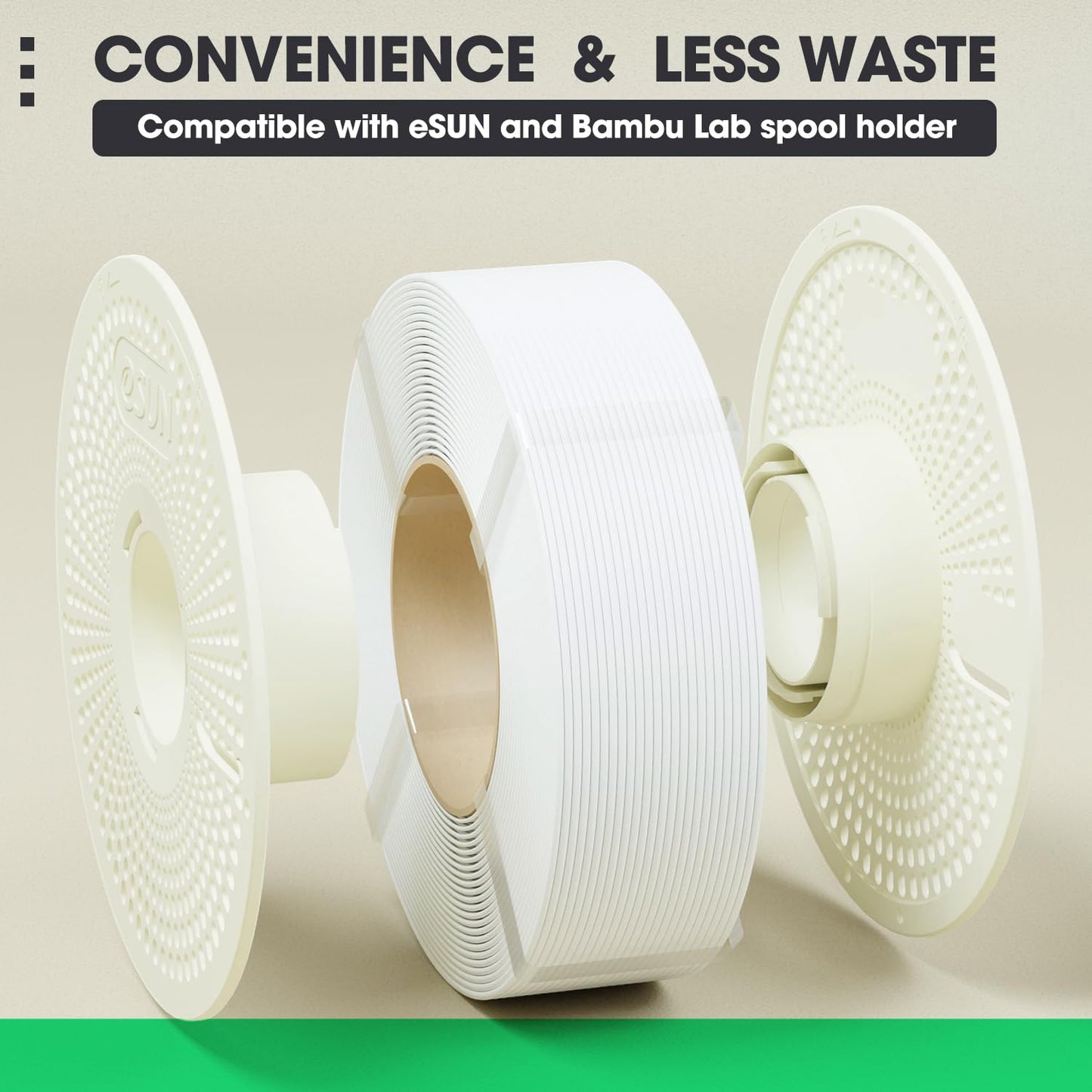 eSUN PLA Basic Refill Filament, Holly Green 1.75mm 1KG, 3D Printer Filament
