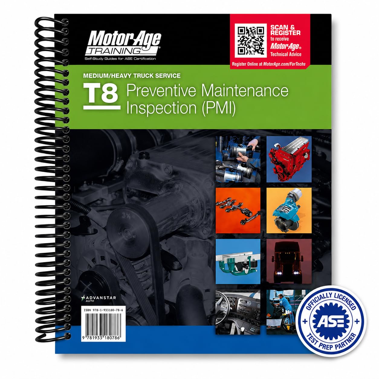 ASE Test Prep Medium and Heavy Truck Study Guide Set - ASE T1-T8