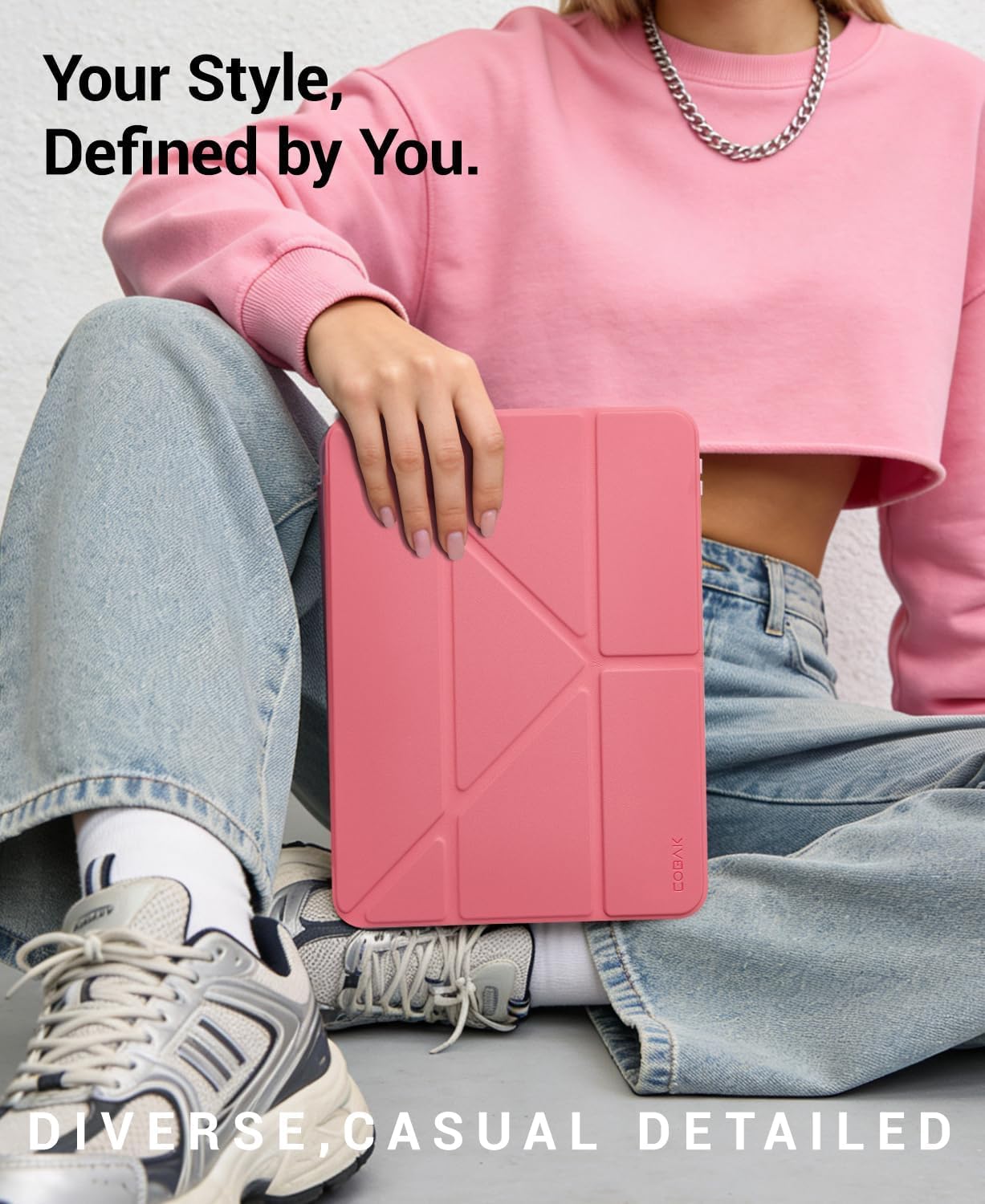CoBak Case for iPad (A16) 11th Generation, iPad 10th Gen, Pink Glitter