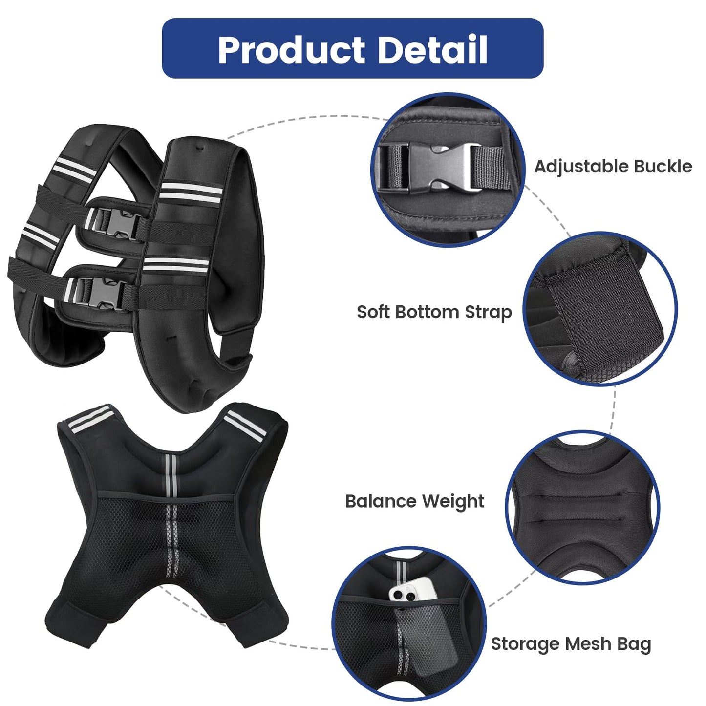 Weighted Vest with Two Adjustment Straps