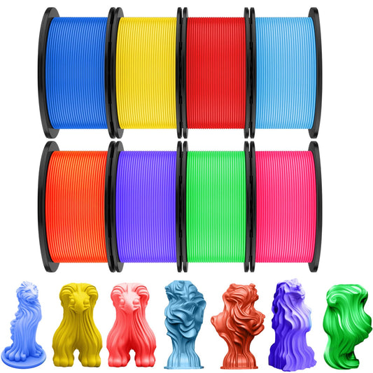 3D Printer Filament Bundle 1.75mm (2 kg,Dazzling Color)
