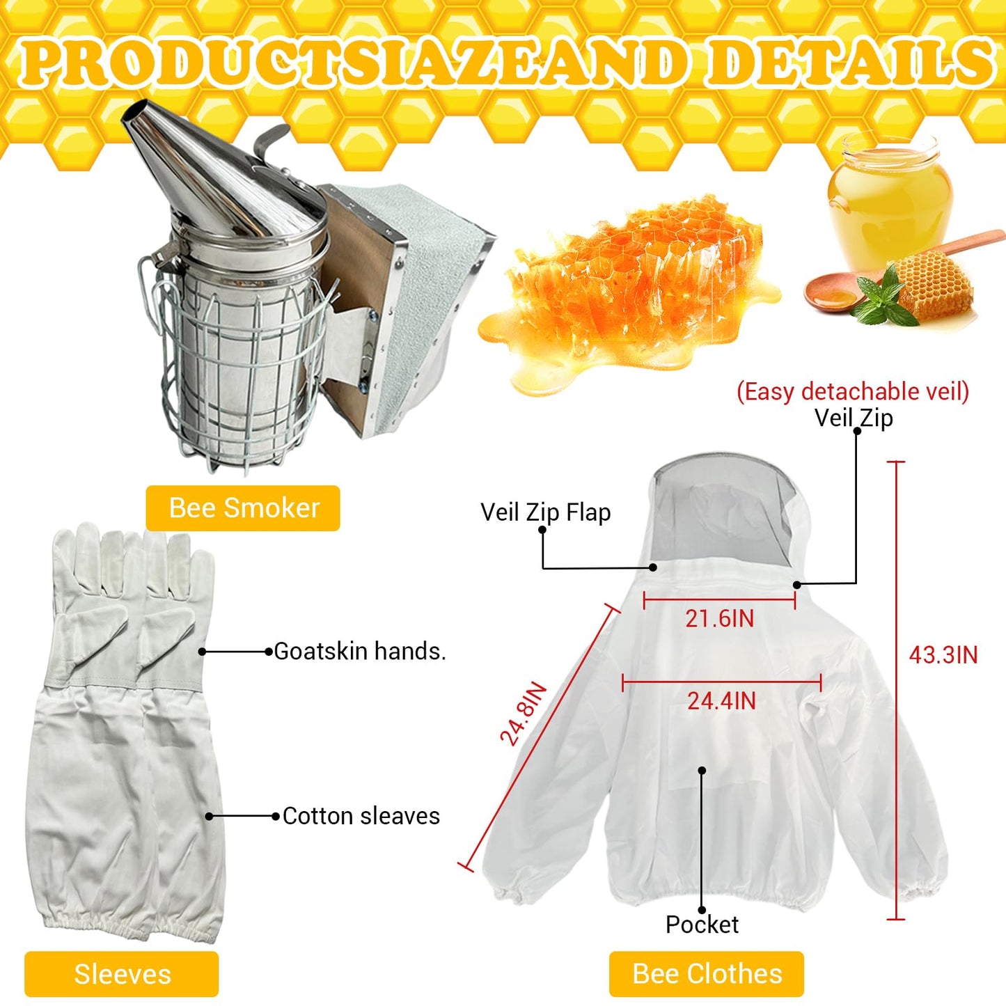 27 PCS Bee Keeping Starter Kit