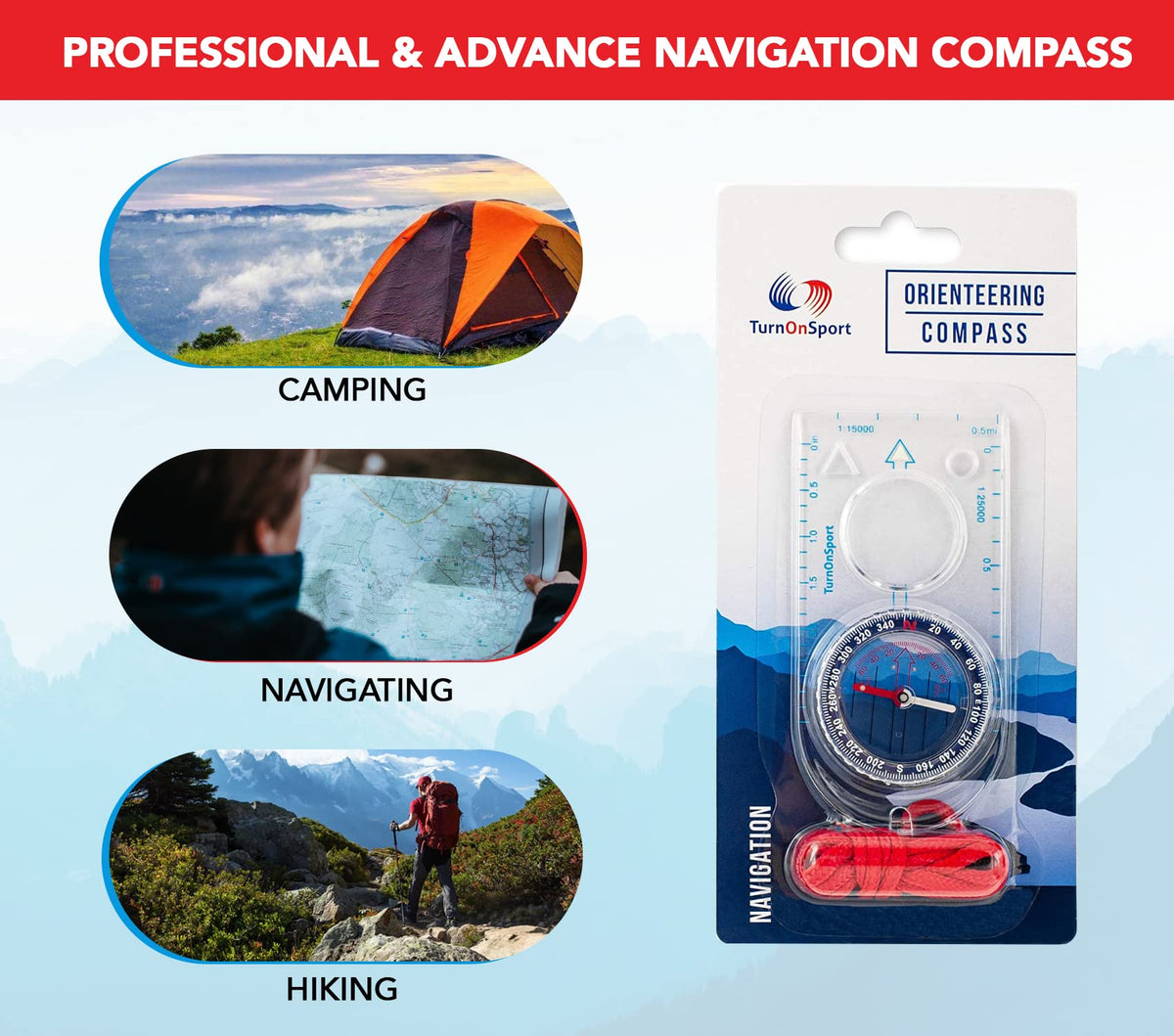 Orienteering Compass - Compass | Scout Compass Camping and Navigation