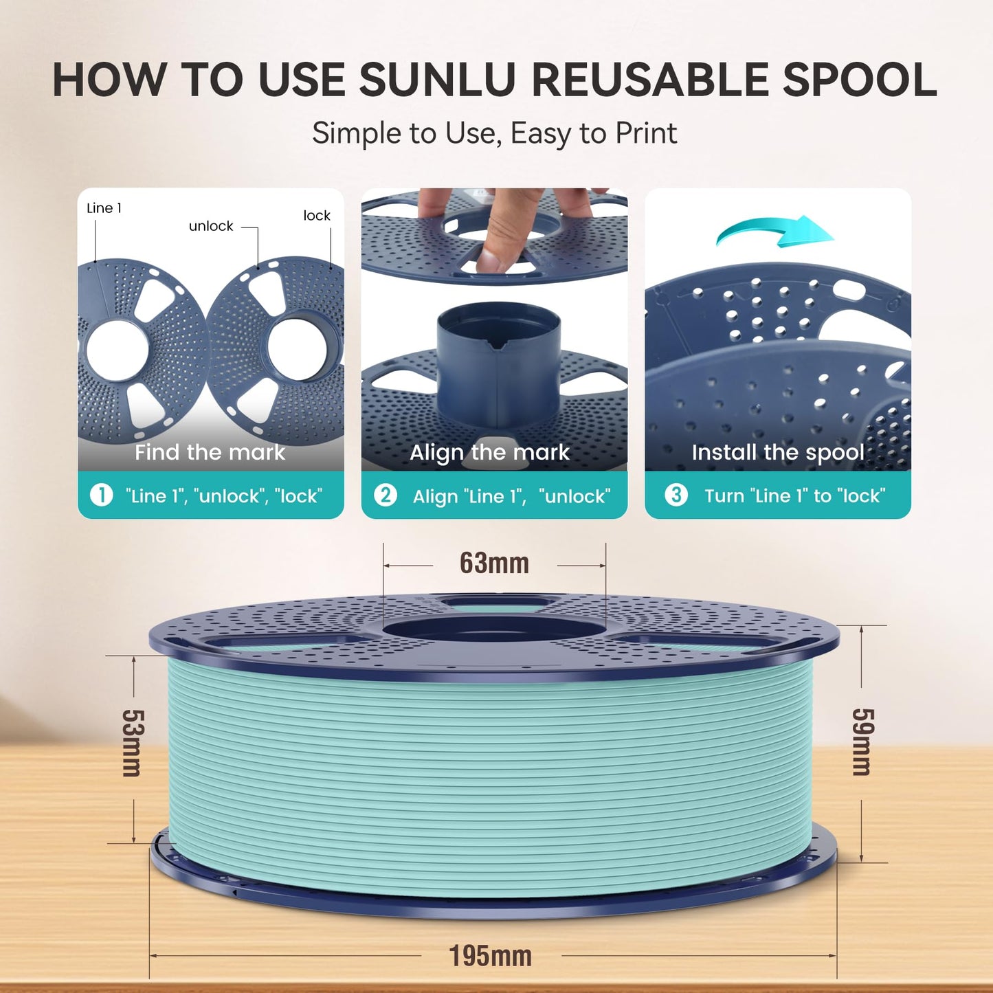 3D Printer Filament Bundle Muticolor, PLA Filament 1.75mm