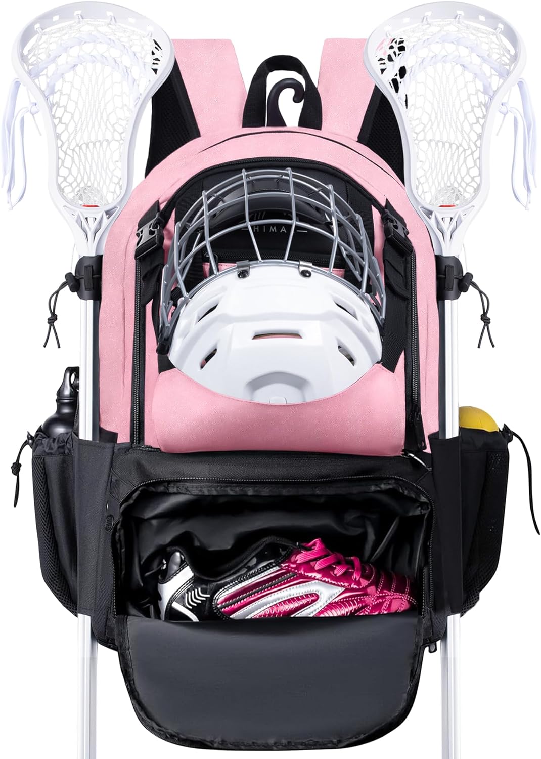 GoHimal Lacrosse Bag Extra Large Lacrosse Backpack with Tow Stick Holder