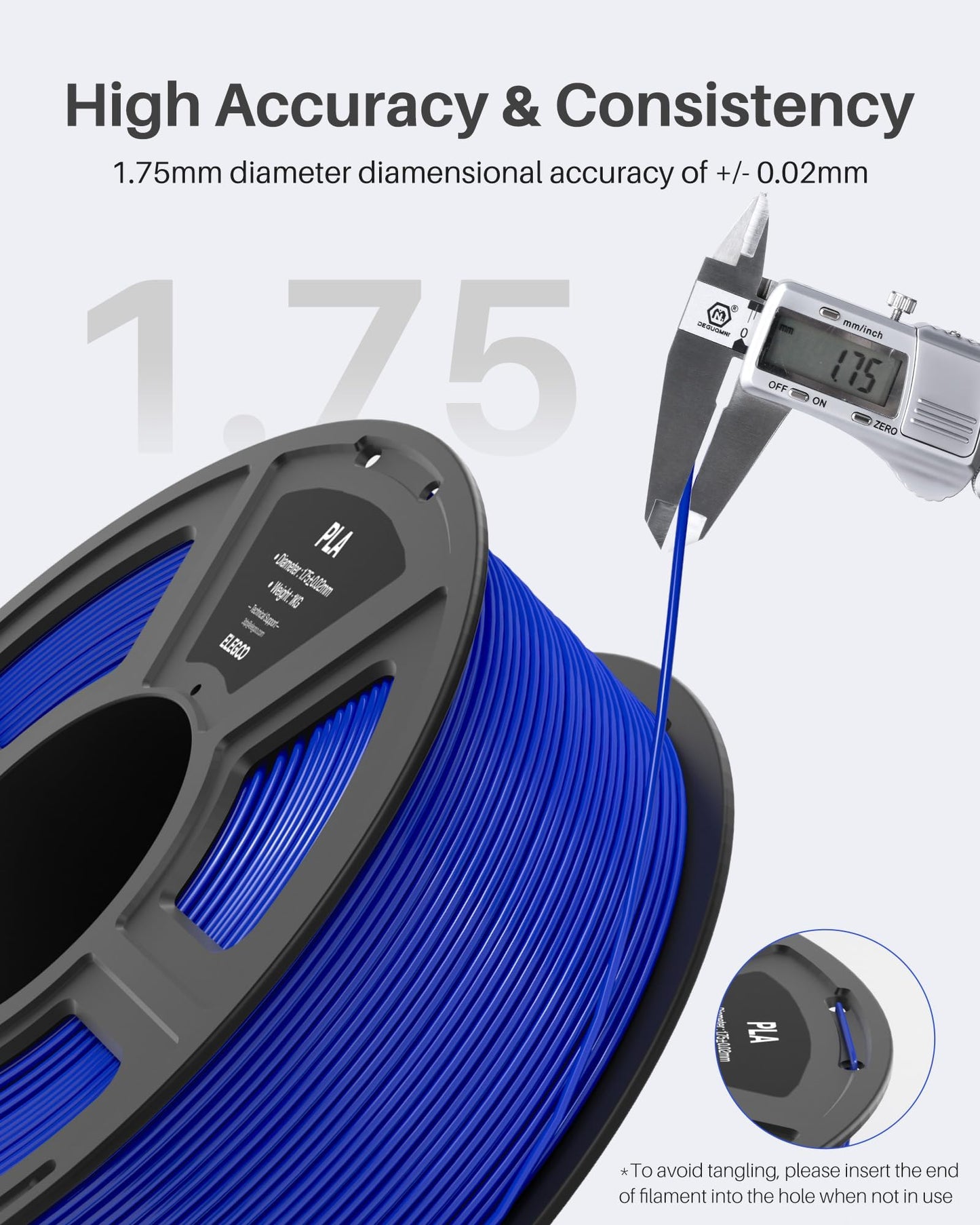 PLA Filament 1.75mm 1KG, 1kg Spool- Brown