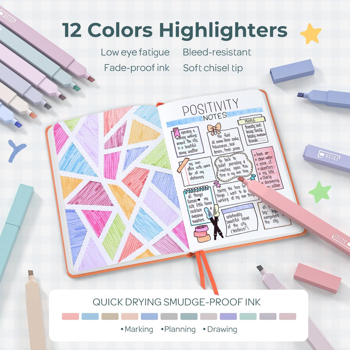 Nicpro 76PCS Study Supplies Journaling Kit