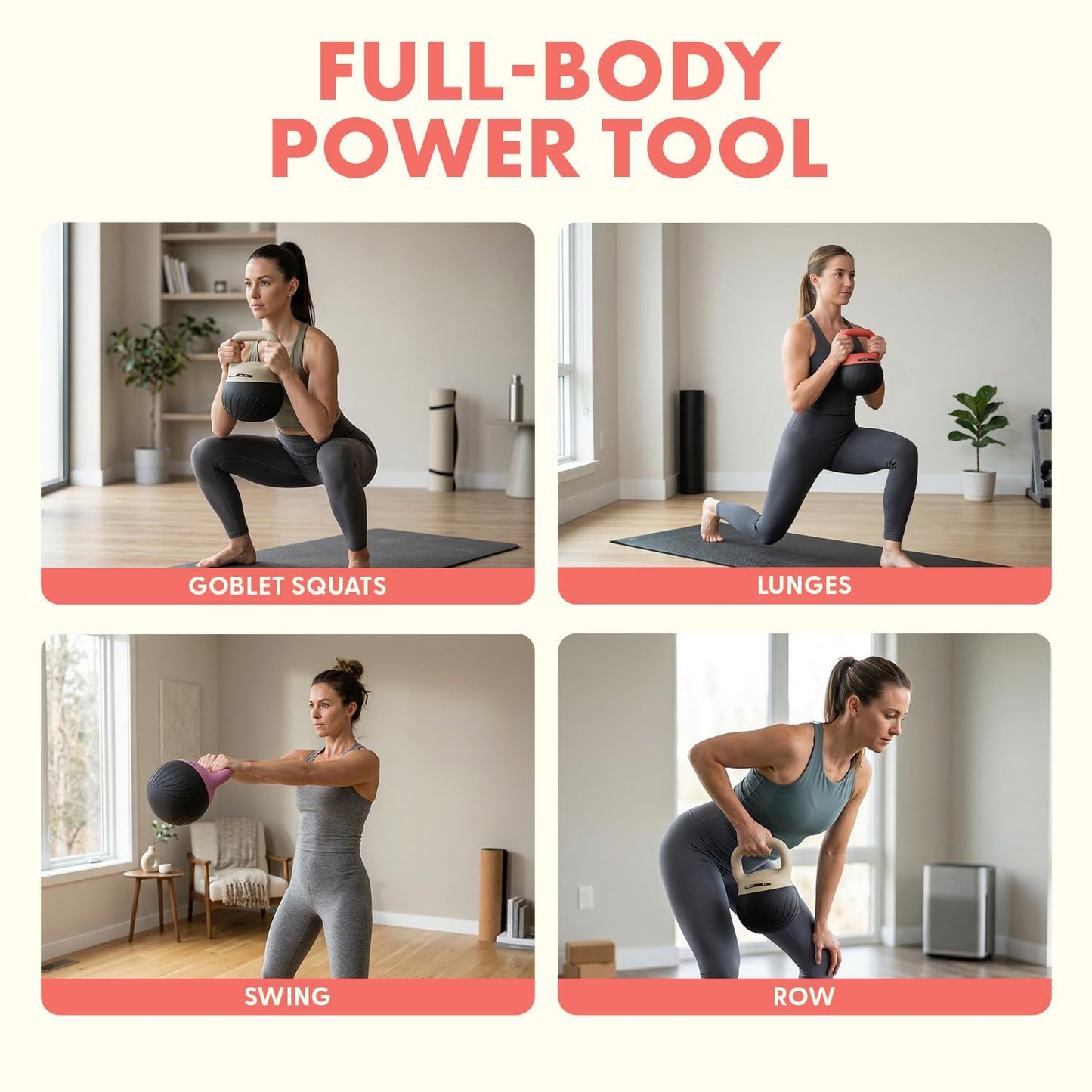 Squatz Soft Drop Kettlebell Set for Strength Training