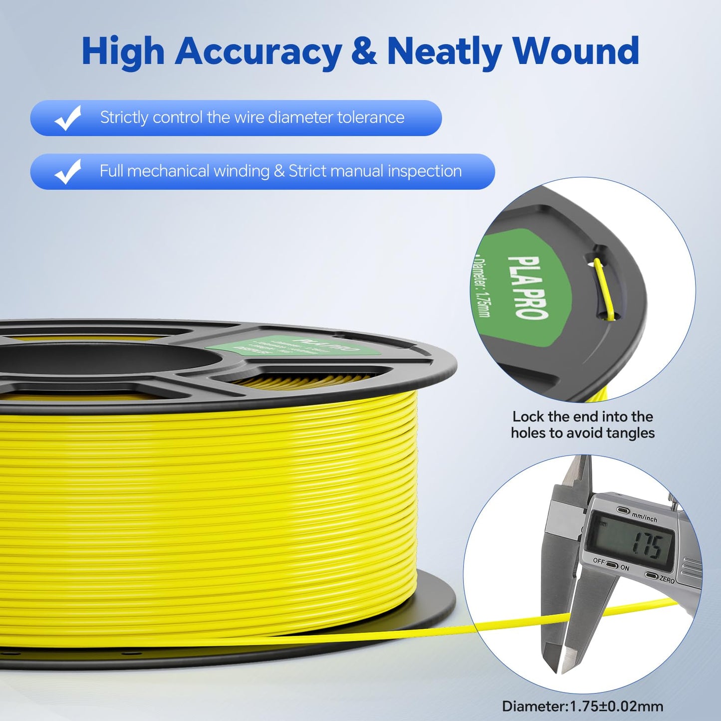 PLA PRO Filament 1.75mm-1KG Black