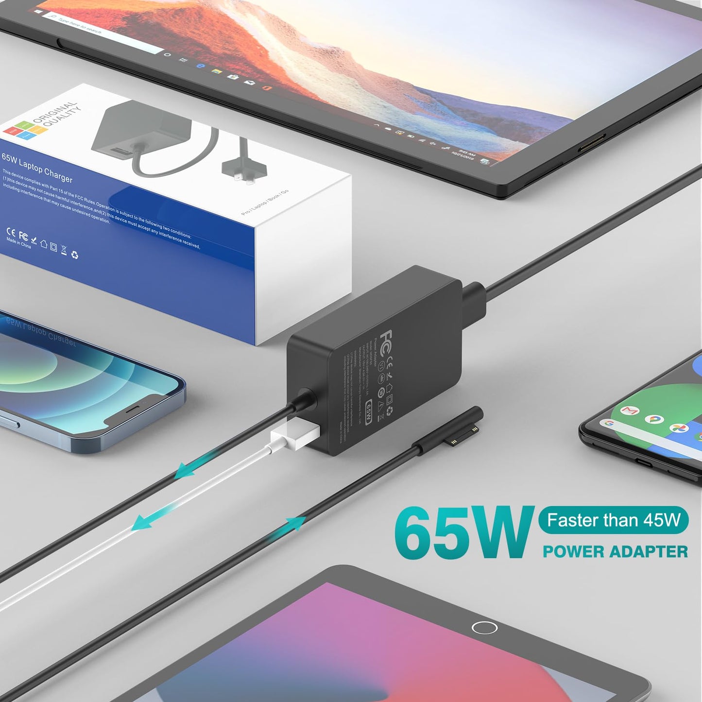 Power Adapter for Windows Surface Laptop 7/6/5/4/3/2/1