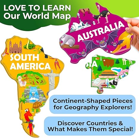 World Map Puzzles for Kids- floor puzzle