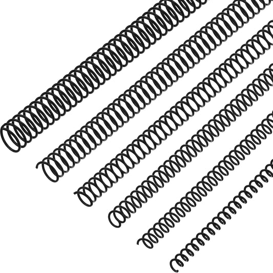 Leinuosen 120 Pack Binder Coils,1/4 5/16 3/8 1/2 5/8 3/4 Inch, Black