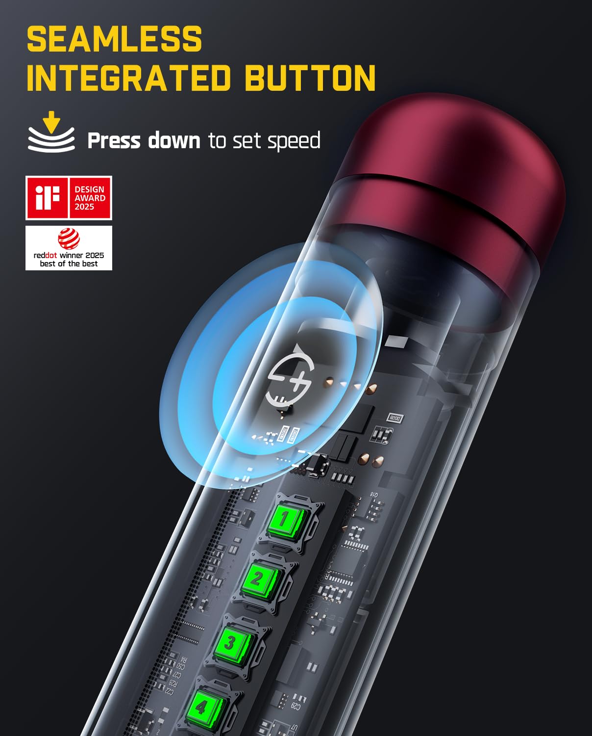 Fanttik Mini Cordless Rotary Tool Kit, Engraving Pen, 3D Printer Sanding, Polishing, Drilling, Carving, DIY Crafts - Red