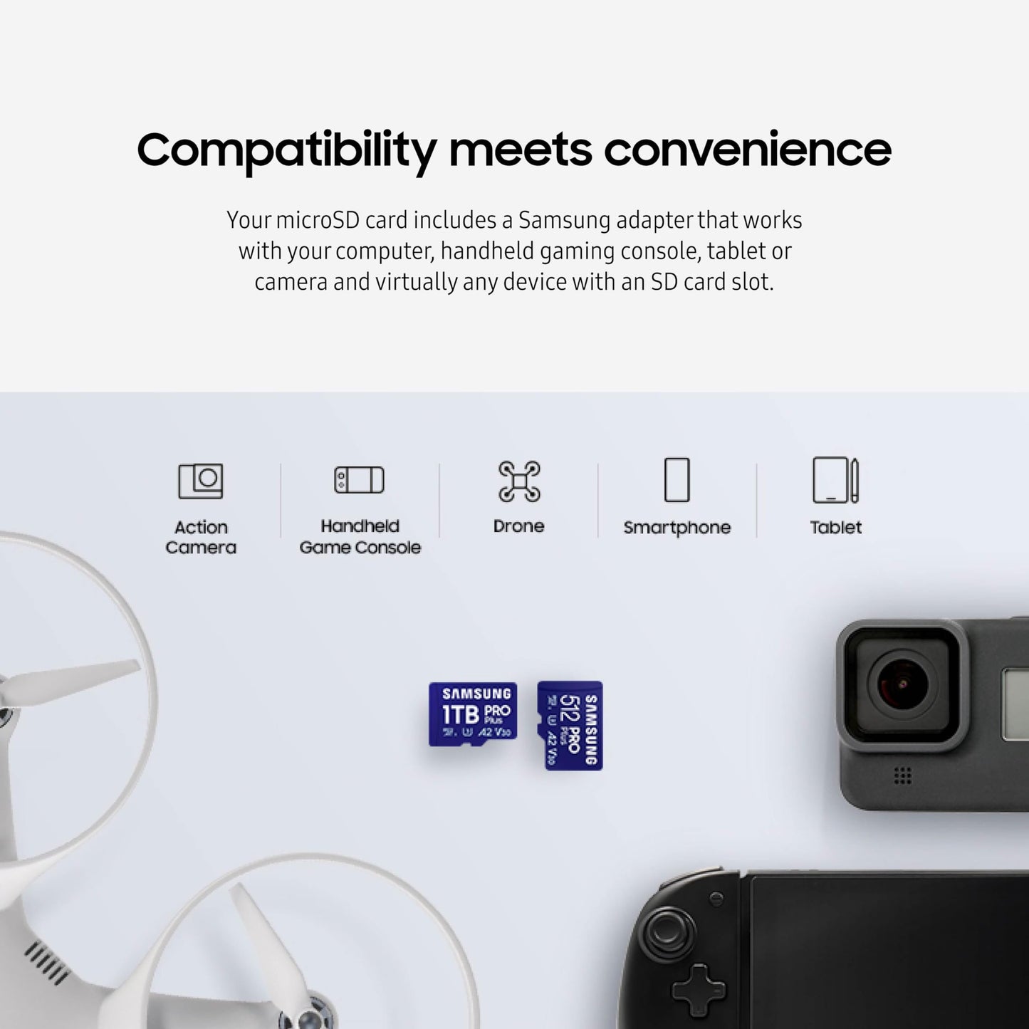 Samsung PRO Plus microSD Memory Card + Reader, 512GB