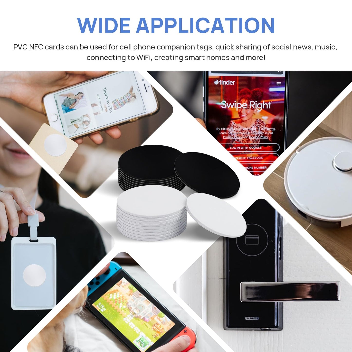 NFC Tags, Stickers Cards With Adhesive Back