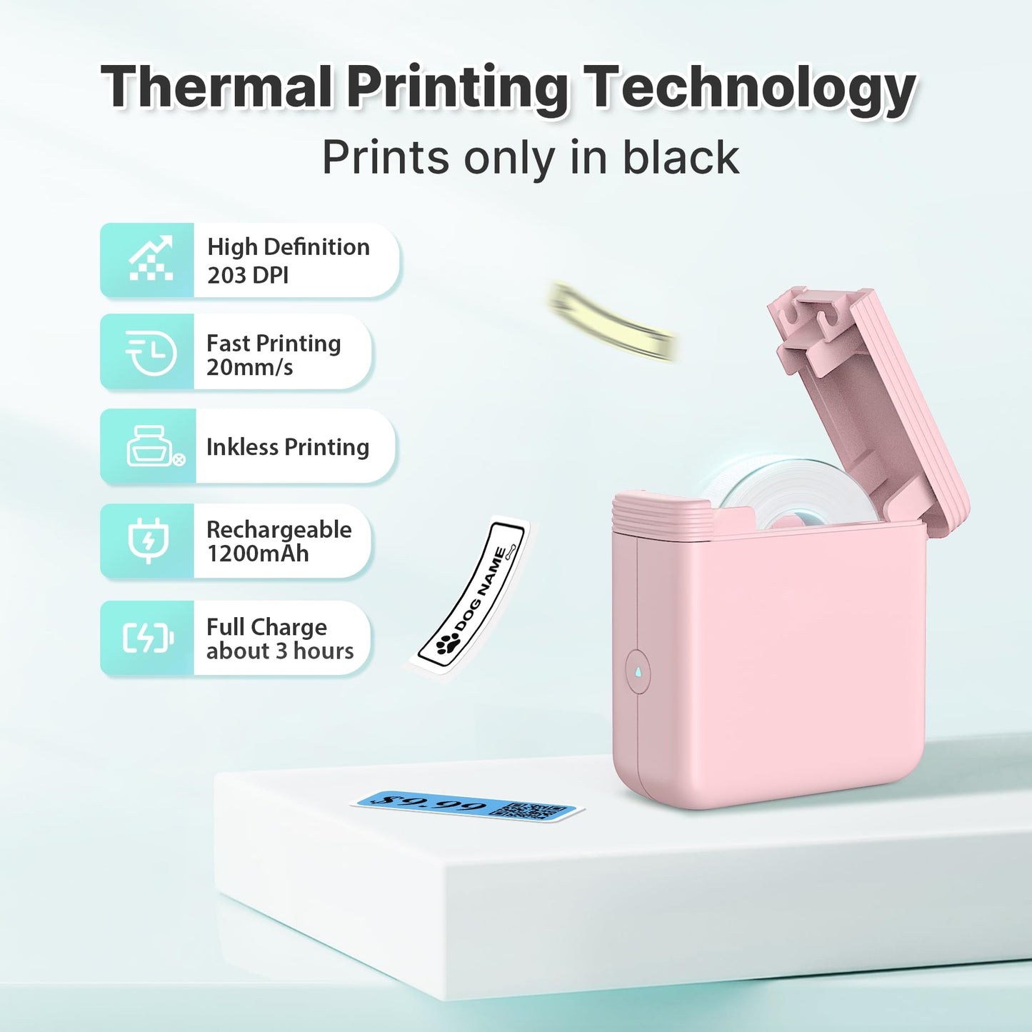 FLEXYVA Mini Label Maker Machine with 3 Tapes, P24 Label Makers