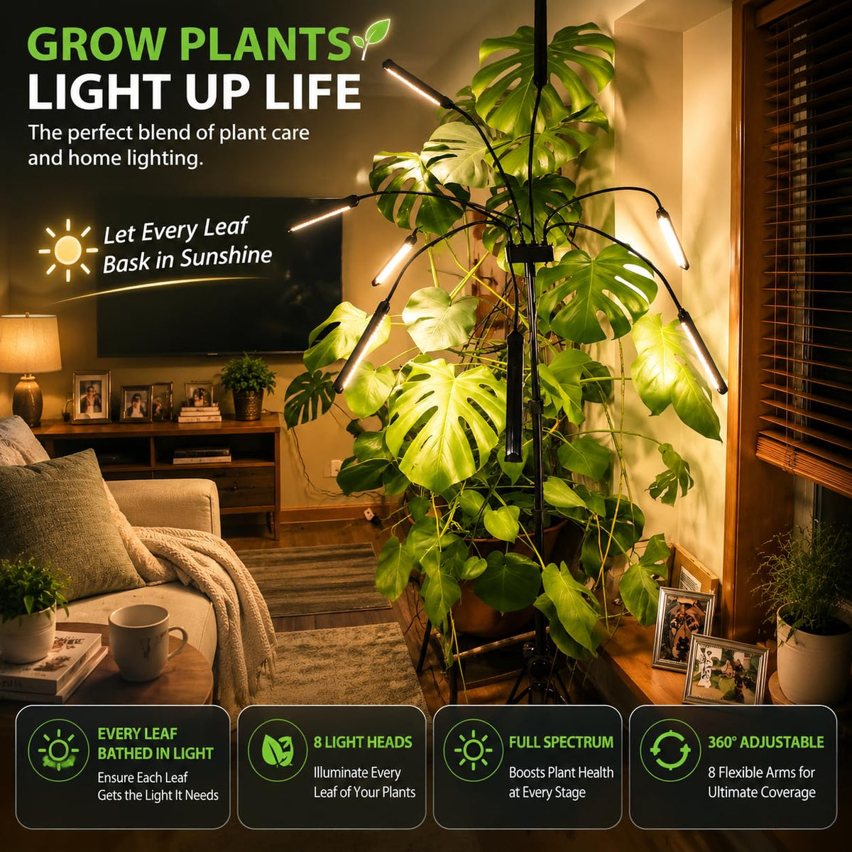 Abriselux 800 LEDs Full Spectrum LED Grow Lights for Plants