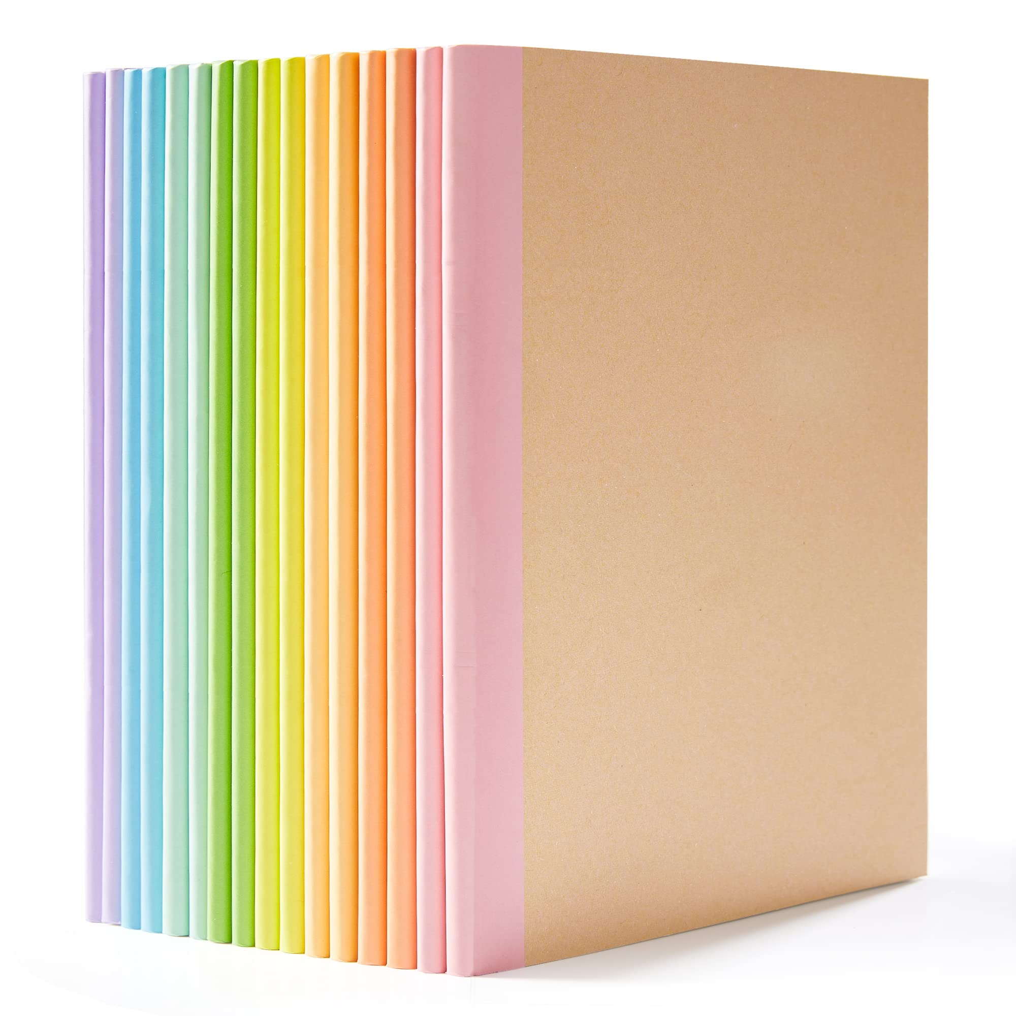 16 Pack Composition Notebook, 60 Pages, 8.3”x 5.5”, A5, 8 Pastel Color ...