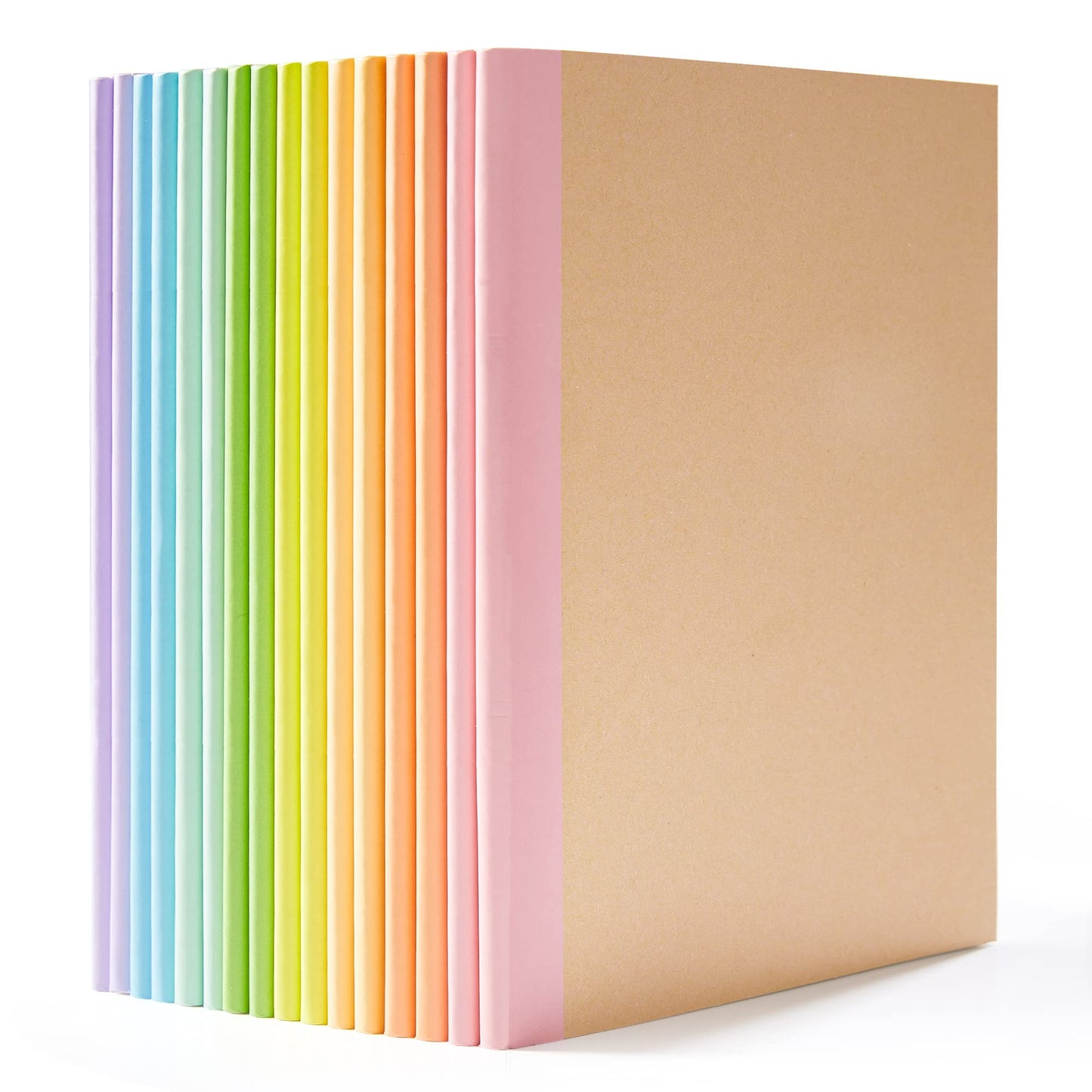 16 Pack Composition Notebook, 60 Pages, 8.3”x 5.5”, A5, 8 Pastel Colors