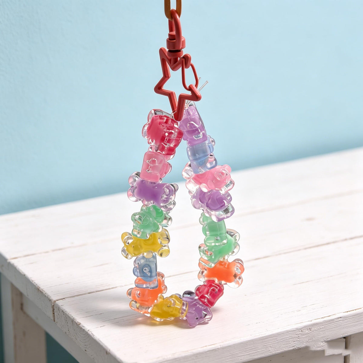 200Pcs Candy Cute Kandi Beads for Jewelry Making Bracelet Key Chains (Bear)