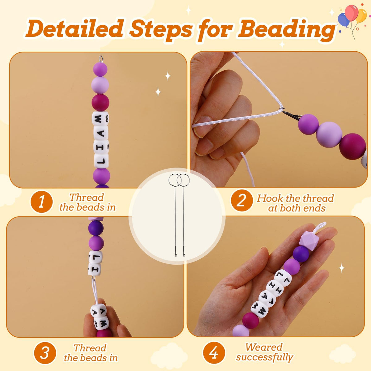 TOHONGADON 392 Pcs Silicone Beads