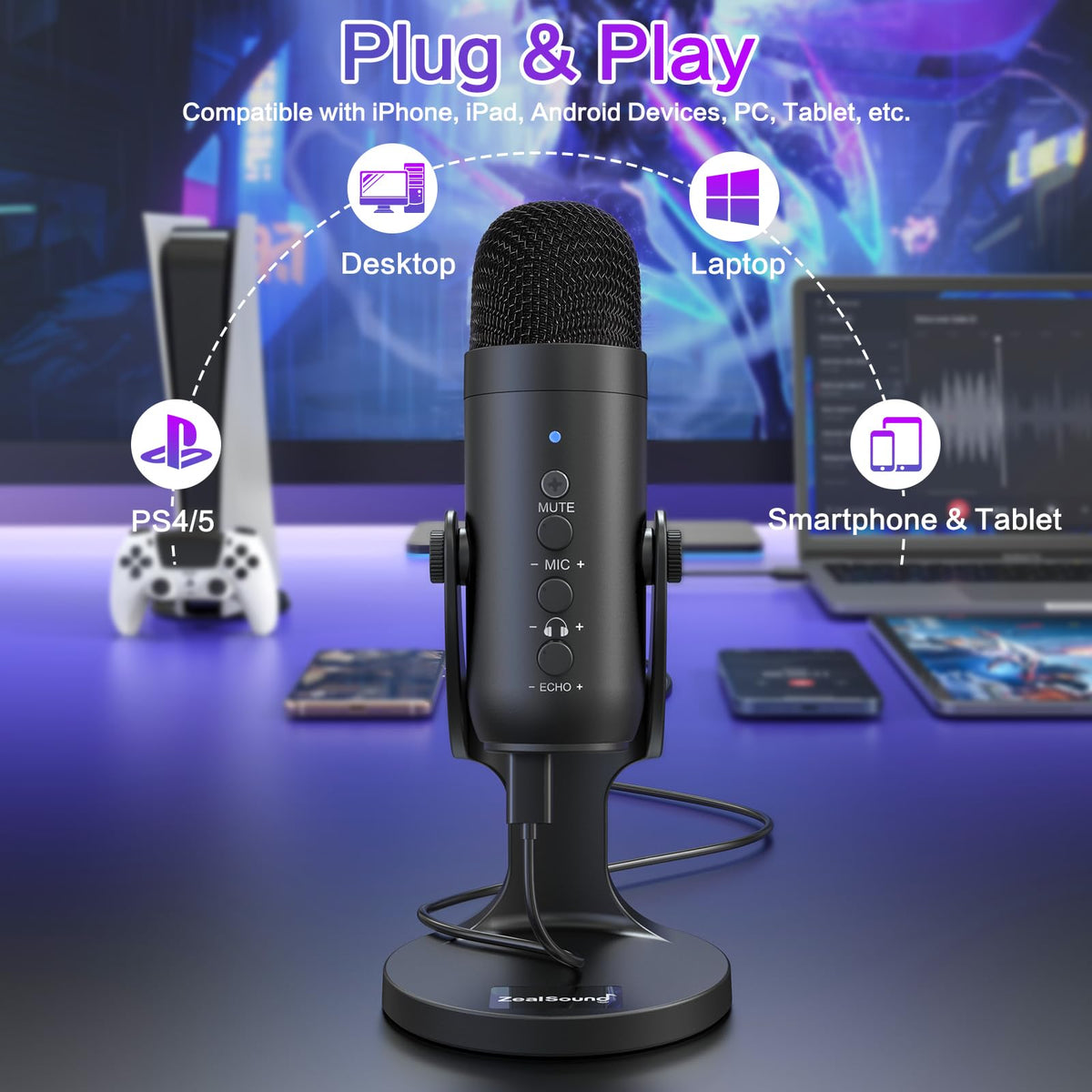 ZealSound Microphone for PC