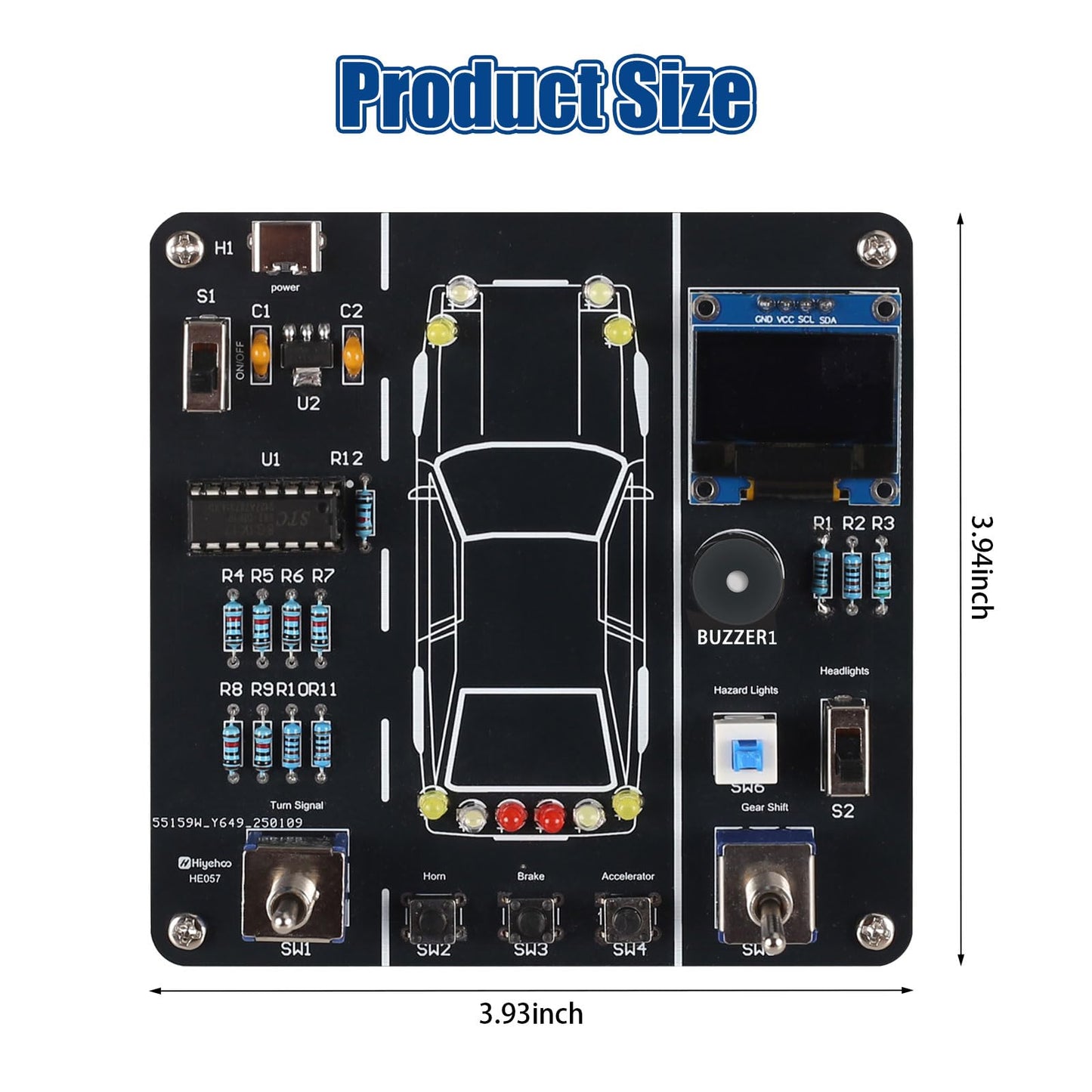 DIY Car Driving Simulation Soldering Practice Kit, Electronics Project Car Driver Simulator Solder Project Kit