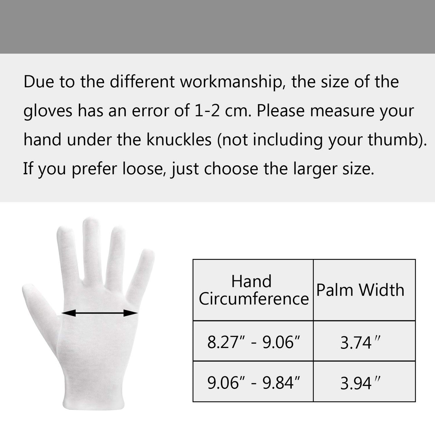 Archival Photo Gloves, White