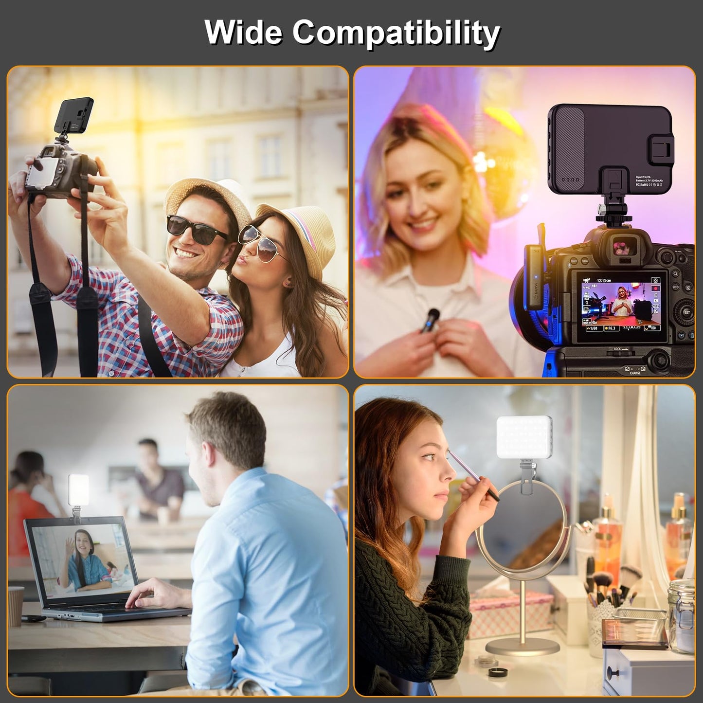LED Camera Light - Portable Photography Lighting