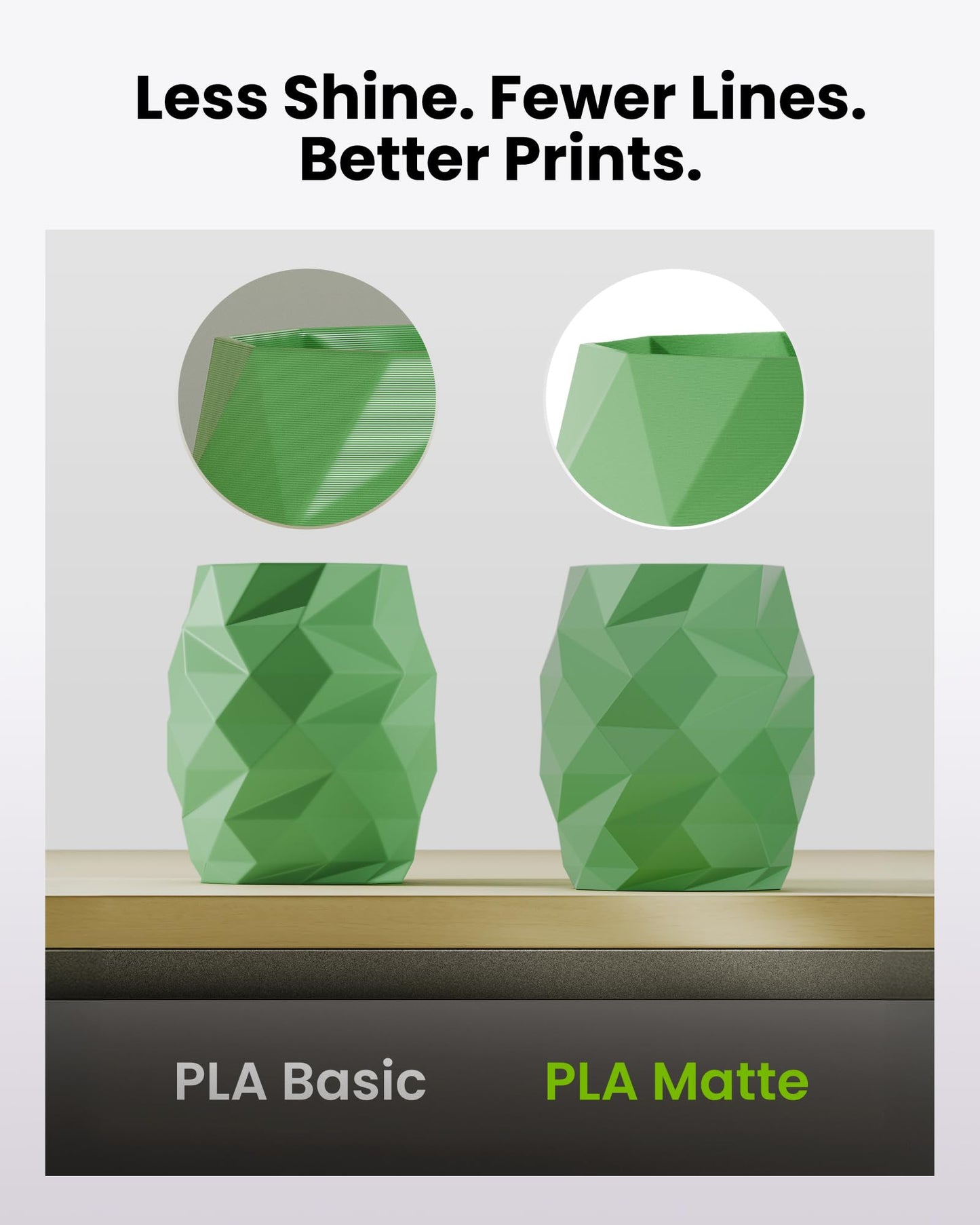 MarsWork Matte PLA Refill Filament 1kg (2.2lbs) for Reusable Spools, 1.75mm Spool-Less 3D Printing Filament, Compatible with Bambu Lab 3D Printers – Dark Green