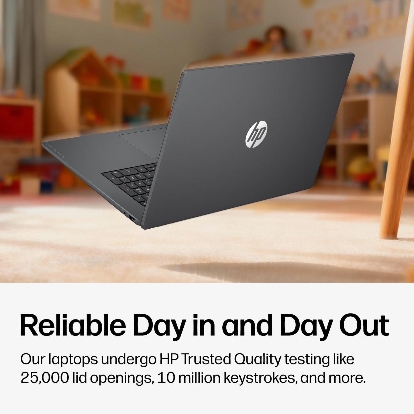 HP OmniBook 3 17.3 inch Laptop PC, FHD Display, AMD Ryzen 3 30, 8 GB RAM, 512 GB SSD, AMD Radeon 610M Graphics, Windows 11 Home, Mica Silver, 17-dp0199nr
