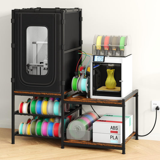 3D Printer Table with Filament Storage Rack