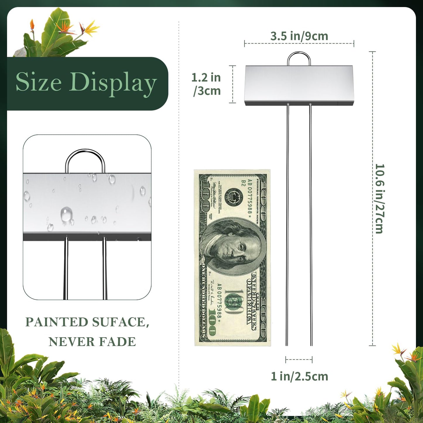 30 Pack Metal Plant Labels for Outdoor Garden Waterproof Plant Markers
