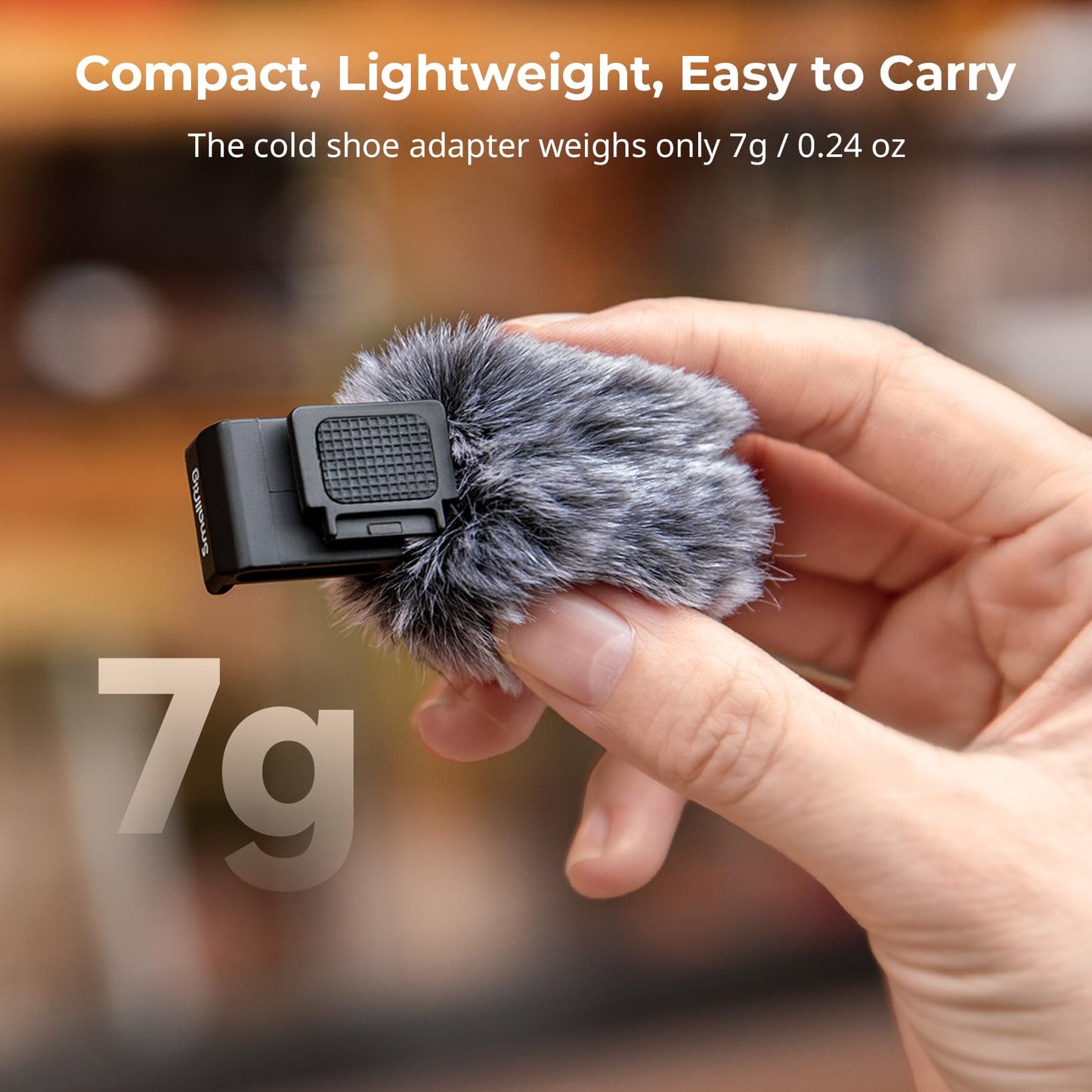Cold Shoe Adapter with Wind Muff Windshield