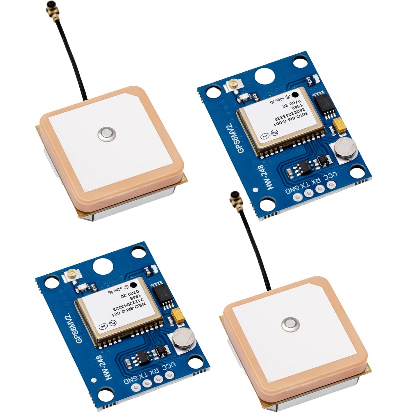 hiBCTR 2-Pack GY-NEO6MV2 NEO-6M GPS Module, Ceramic Antenna