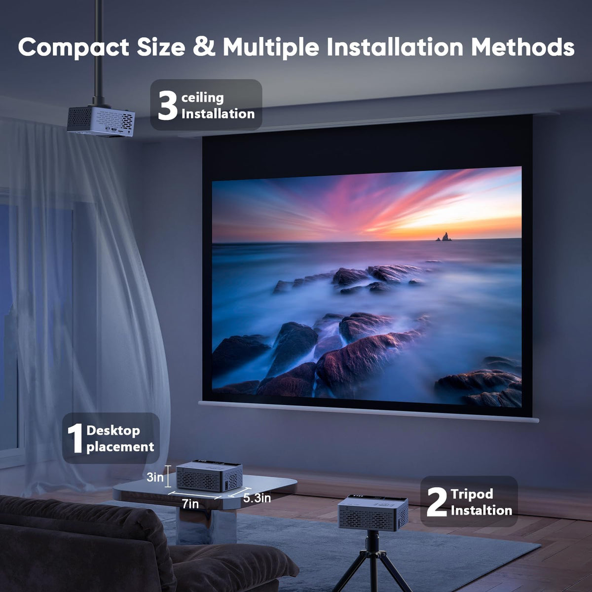 TMY 1080P Mini Portable Projector