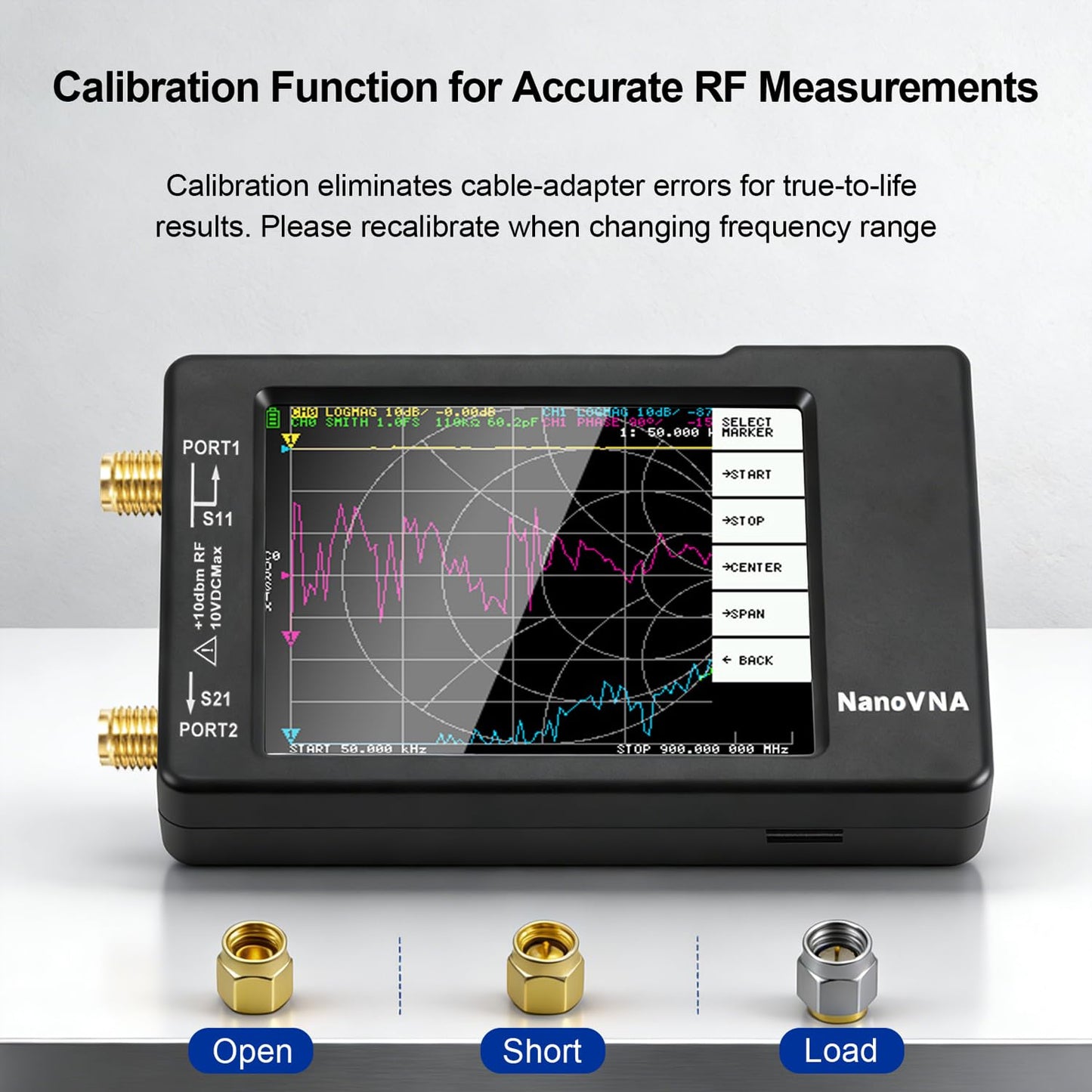 [Upgraded] AURSINC NanoVNA-H Vector Network Analyzer 9KHz -1.5GHz Latest HW V3.7 HF VHF UHF Antenna Analyzer, Measuring S Parameters, SWR, Phase, Delay, Smith Chart