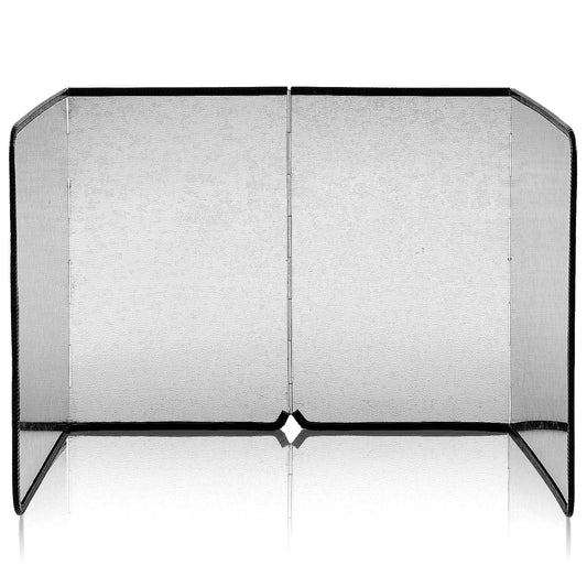 Splatter Guard Stained Glass Supplies 39.37 x 16.14 Inch Galvanized Sheet Grinder Splatter Screen Foldable Anti Splash Guard 4 Sided Protector with Power Cord Notch for Glass Grinding Machine
