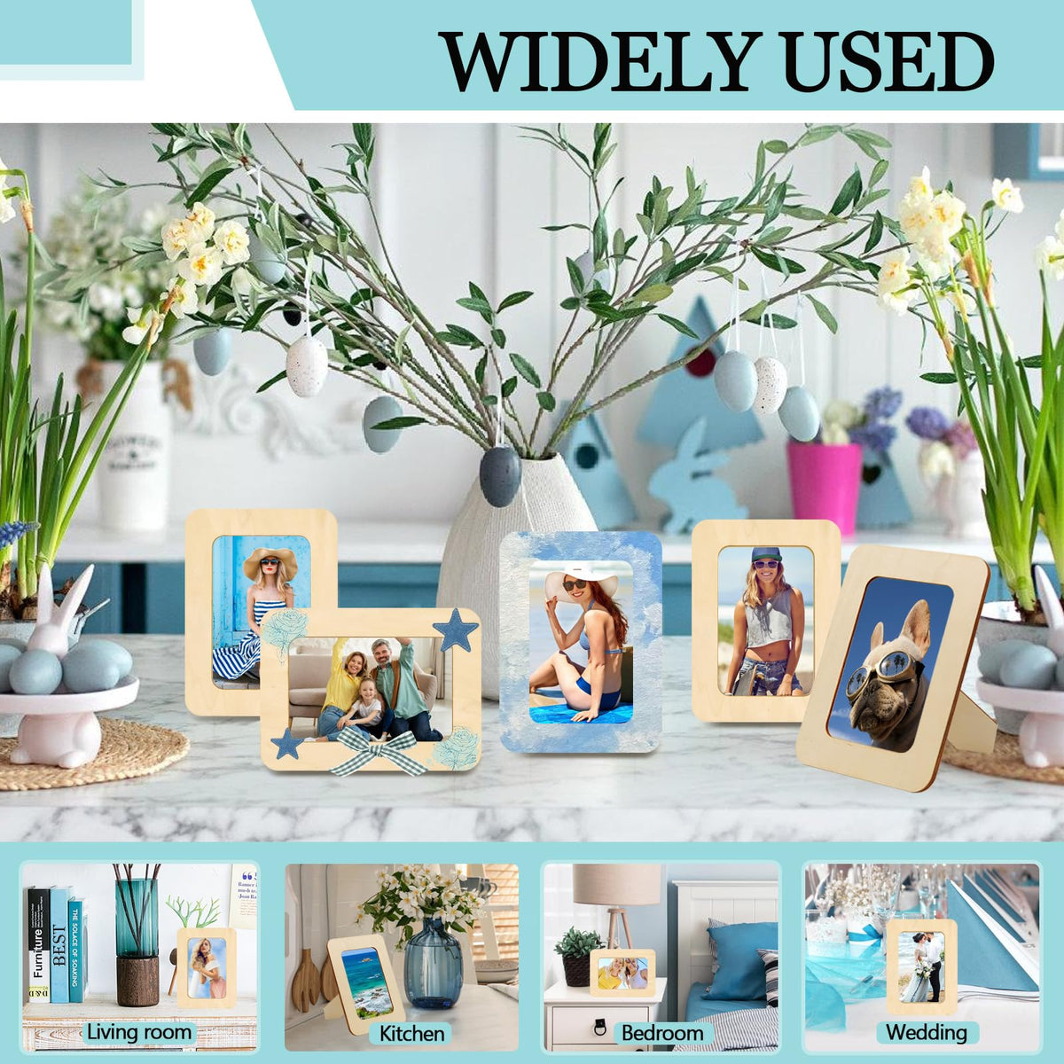 RYKOMO 12 Pieces Wooden Frames for painting and designing