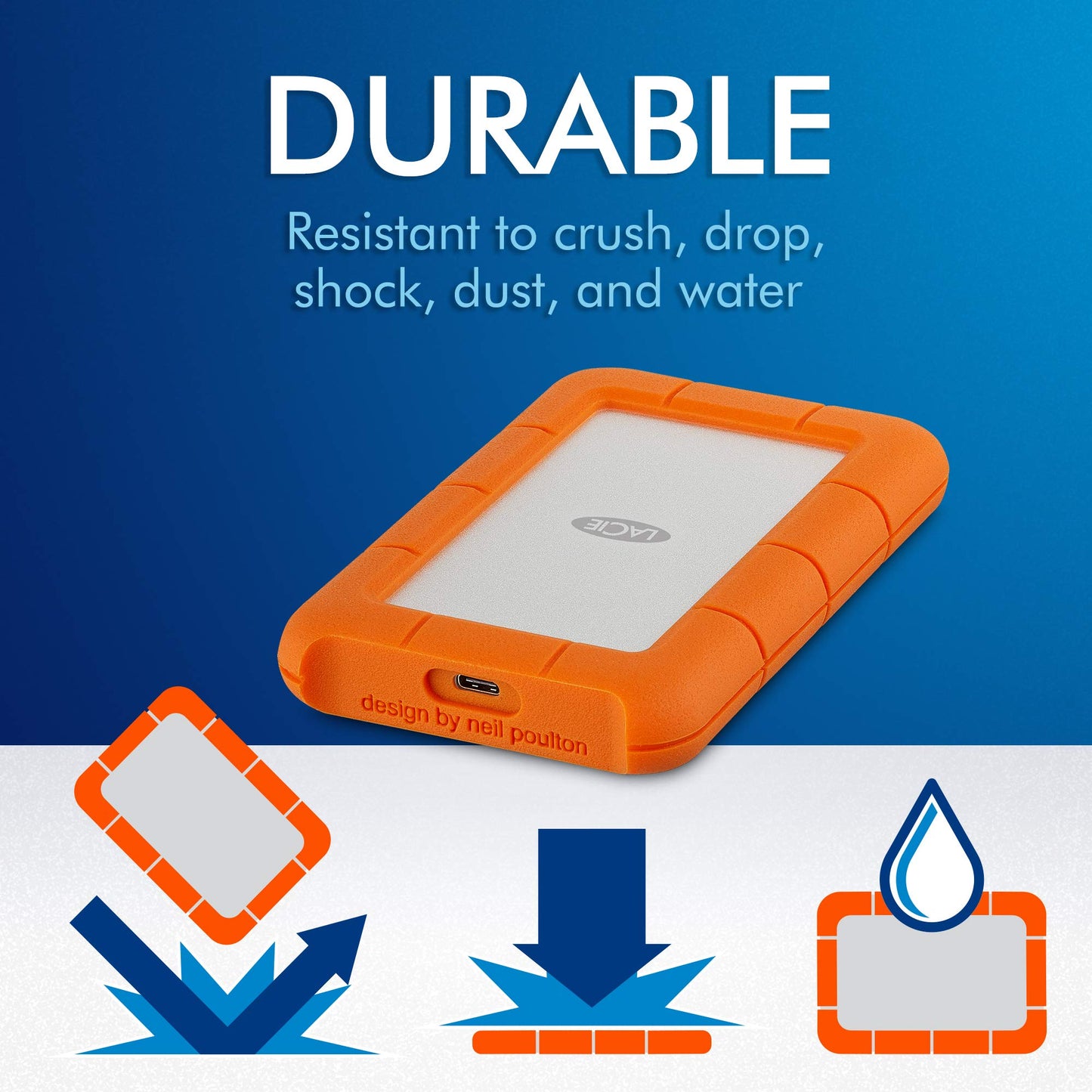 Seagate Rugged STFR5000800 5 TB External Hard Drive, Portable
